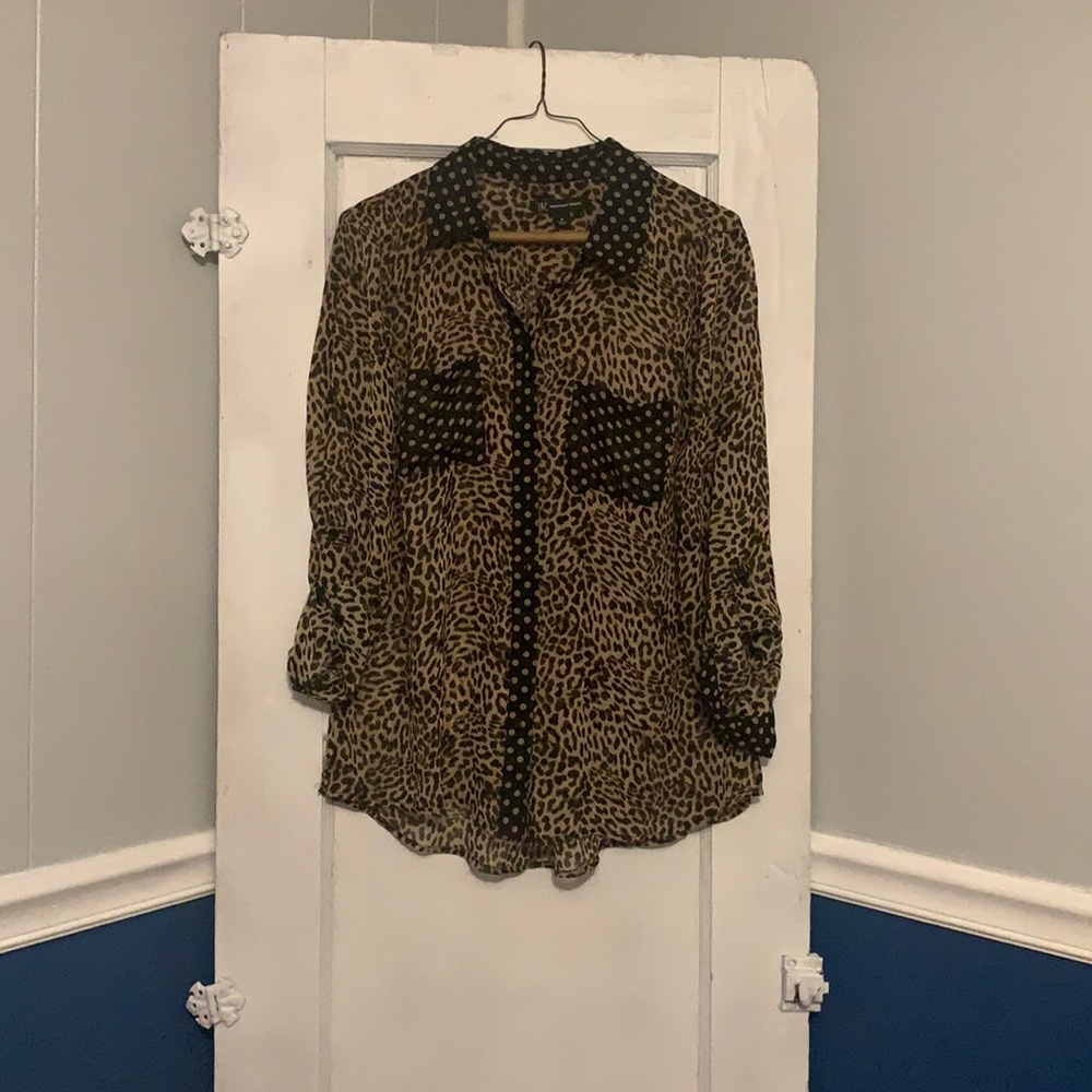 Leopard print Button up shirt